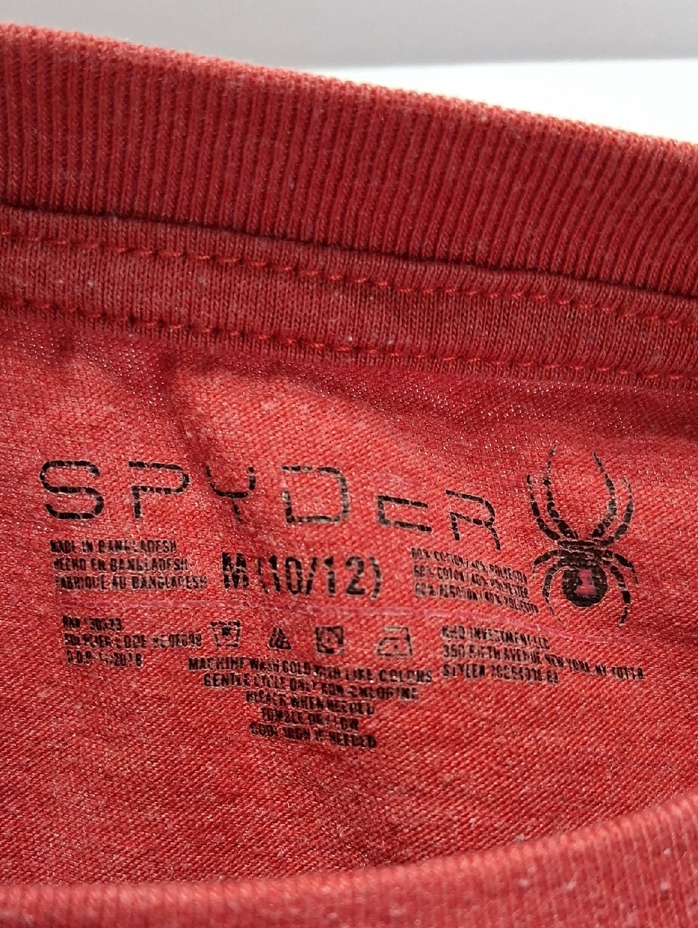 Boys Spyder Long-Sleeve T-Shirt Size Medium (10/12) Red w/ Black Spider Graphic - Picture 2 of 7